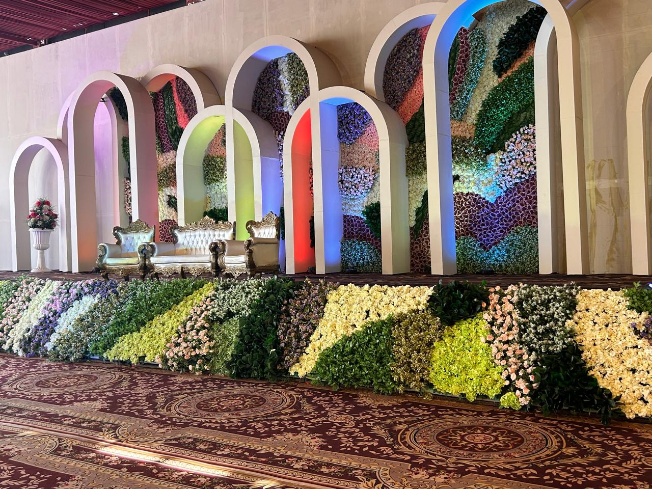 Floral stage decor